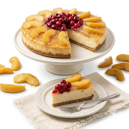 Andy Anand Tarta de manzana sin azúcar de 22.86 cm - Elaborada con auténtico queso crema de California, ingredientes frescos y naturales,