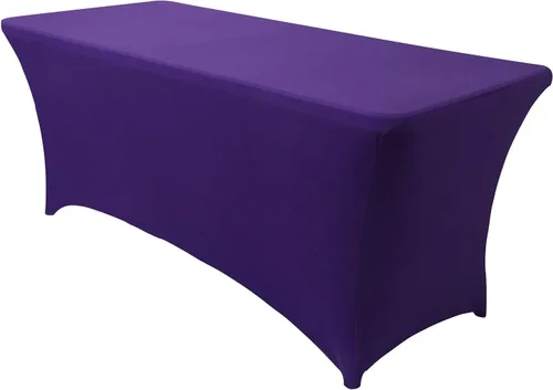 Miniatura 58 de Obstal Funda de mesa de elastano elástica de 4 pies para mesas plegables estándar, paquete de 2 manteles rectangulares universales ajustables