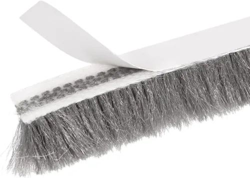 Miniatura 8 de METALLIXITY Burlete adhesivo para cepillo (1/4 x 9/32 x 49.2 pies), tira de cepillo de puerta – para puerta corredera, ventana, armario, color gris