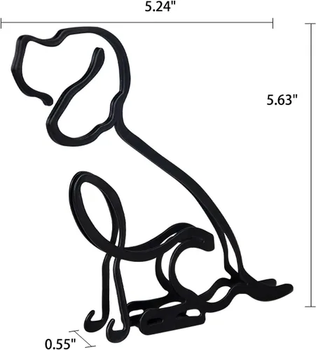 Miniatura 6 de Escultura de pared de arte minimalista para perro, alambre de metal abstracto, línea geométrica, dibujo, estatua de arte (Beagle)