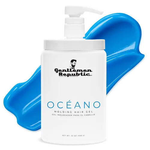 Miniatura 13 de Gentlemen Republic Oceano Gel para el cabello para hombre, 16 onzas, gel de peinado de alto brillo y fuerte sujeción táctil para cabello, fórmula