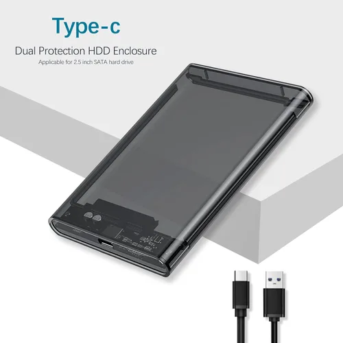 Miniatura 2 de Carcasa para disco duro de 2.5", Wansurs 6Gbps USB 3.1 Gen 1 a SATA III Caja de disco duro SSD sin herramientas para HDD y SSD SATA de 2.5 pulgadas