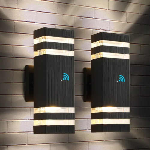 Miniatura 15 de tewei Luces LED de montaje en pared para exteriores del anochecer al amanecer, 1 paquete de 14 W, IP65, 3000 K, 1100 lúmenes, blanco cálido