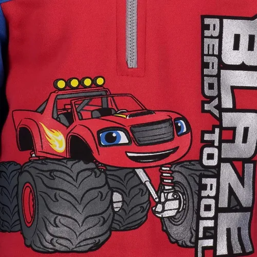 Miniatura 3 de Nickelodeon Blaze and The Monster Machines - Sudadera con capucha para niños, Rojo