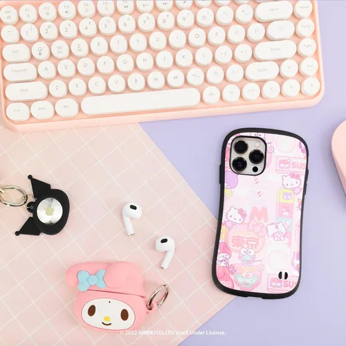 Miniatura 8 de iFace My Melody - Correa de muñeca con cuentas + funda con mosquetón My Melody Figure AirPods de 3ª
