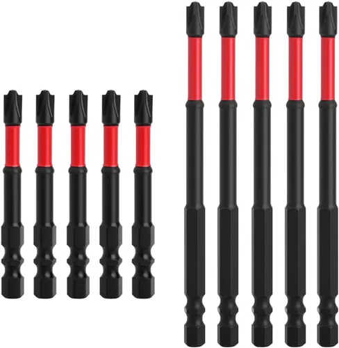 Miniatura 7 de Juego de 10 puntas de destornillador de impacto magnético FPH2, brocas FPH2 de 2.559 in y 4.331 in para electricista, brocas de cabeza ranurada