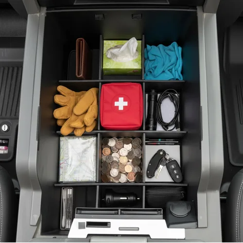 Miniatura 3 de Vehicle OCD - Organizador de consola central para Ford F250 / F350 SuperDuty (2011-2016) (consola completa con asientos de cubo solamente)