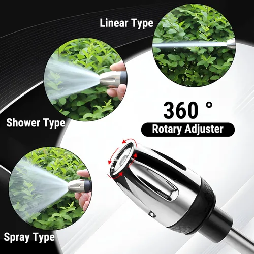 Miniatura 4 de Lavadora a presión, pistola de agua de alta presión, lavadora portátil para automóvil, limpieza de pisos, paredes, con rotación de 360° para tres