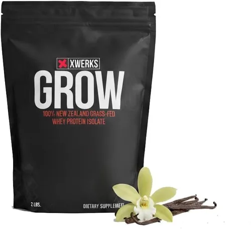 Proteína en polvo de Nueva Zelanda de Xwerks Grow, proteína de suero de leche, Grass Fed (Vanilla Victory)