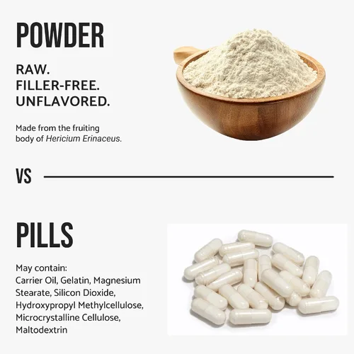 Miniatura 6 de Polvo orgánico de hongo de melena de león en polvo para cuerpo fructífero, superalimento liofilizado, polisacáridos naturales sin sabor