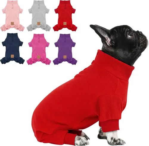 Miniatura 16 de cyeollo Pijamas para Perros de Forro Polar, Abrigo Térmico para Perros, Pijamas para Perros, Enterizo Elástico para Perros, Abrigo para Perrita, 3#