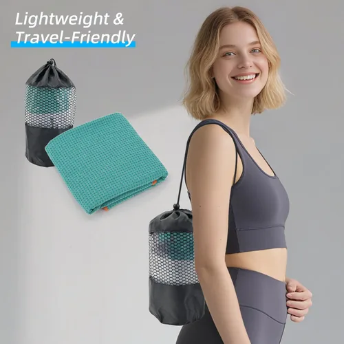 Miniatura 5 de YESLIFE Toalla de yoga caliente antideslizante extra gruesa con una toalla para el sudor, toalla de microfibra absorbente del sudor para esterilla