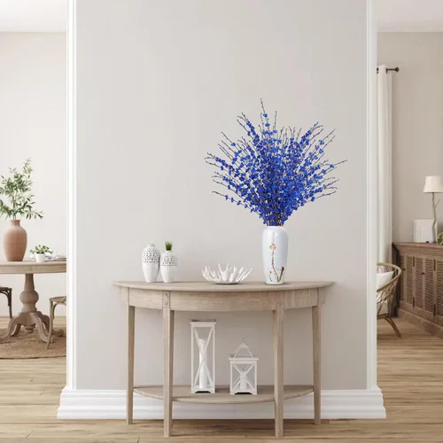Miniatura 2 de Sggvecsy 10 piezas flores artificiales de jazmín de 29.5 pulgadas de largo, ramo de flores falsas altas, plantas de jazmín falsas, ramas secas