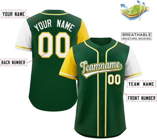 Miniatura 46 de Camisetas de béisbol personalizadas con botones de manga corta, número de nombre cosido personalizado / impreso para adultos y jóvenes