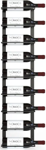 TheRackCo. Wall Series - Estante para botellas de vino de doble marco (9 botellas) + sacacorchos con abrebotellas de vino gratis