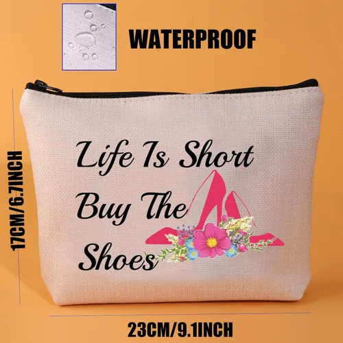 Miniatura 4 de JYTAPP Bolsa de maquillaje para amantes de los zapatos, bolsa de maquillaje de tacón alto, bolsa de cosméticos novedosa para mujer, mujer, niña