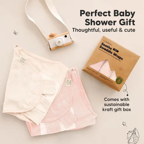 Miniatura 9 de Paquete de 3 pañales orgánicos para recién nacidos, sacos de dormir para bebés de 0 a 3 meses, manta para bebé, manta portátil para recién nacidos