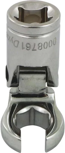 Miniatura 9 de Dynamic Tools D008760 3/8 "Drive Metric 0.394 in Flex Head con Crow Foot Flare Nut Socket, acabado cromado
