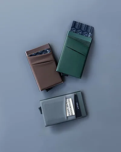 Miniatura 6 de VULKIT Card Holder with Money Pocket Pop Up Wallet RFID Blocking Slim Metal Bank Card Case Holds 5 Cards and Notes