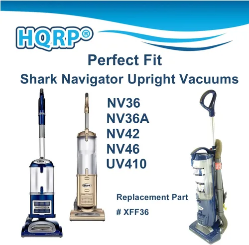 Miniatura 2 de HQRP XFF36 Kit de filtro de espuma y fieltro para Shark Navigator NV36 NV36A NV42 UV410 NV44 NV4426 NV46 NV46C NV4226 NV4626 NV4626 giratorio Deluxe