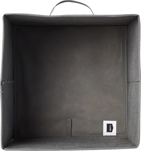 Miniatura 3 de Amazon Basics Contenedores de Almacenamiento Organizadores de Cubo con Asas, Tela Plegable, Paquete de 6, 10.5"x10.5"x11", Blanco/Gris Claro