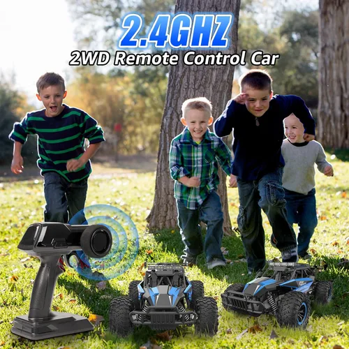 Miniatura 5 de kolegend Auto a control remoto, 2.4GZh de alta velocidad 12.4 mi/h RC Monster Trucks 30+min con faros LED y batería recargable para niños y niñas