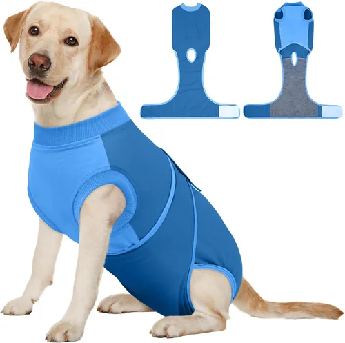 Miniatura 26 de Kuoser Traje de recuperación para perros, traje suave de esterilización para perros para recuperación de cirugía femenina, traje de recuperación