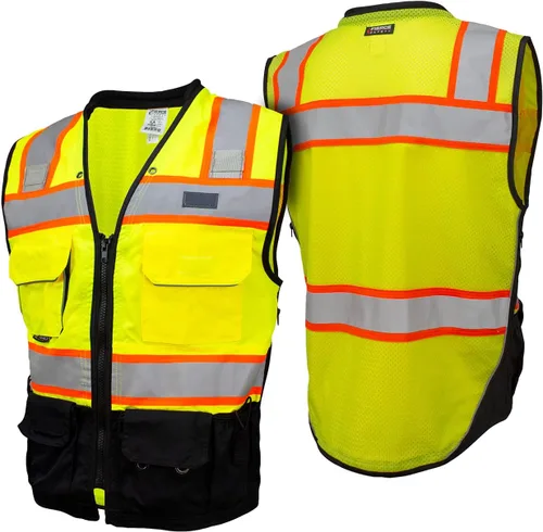 Miniatura 3 de SU500 Premium Surveyors Clase 2 Chaleco resistente, bolsillos para tableta y acolchado para el cuello