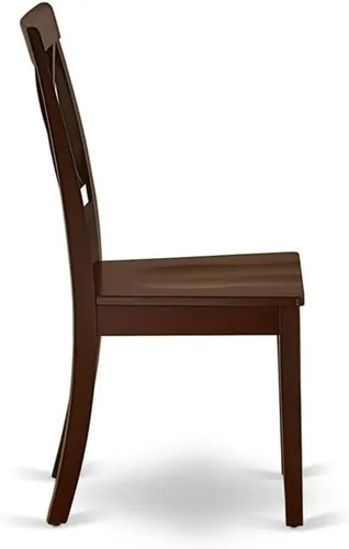 Miniatura 6 de East West Furniture BOC-MAH-W Boston - Sillas de comedor con respaldo cruzado de madera, juego de 2, caoba