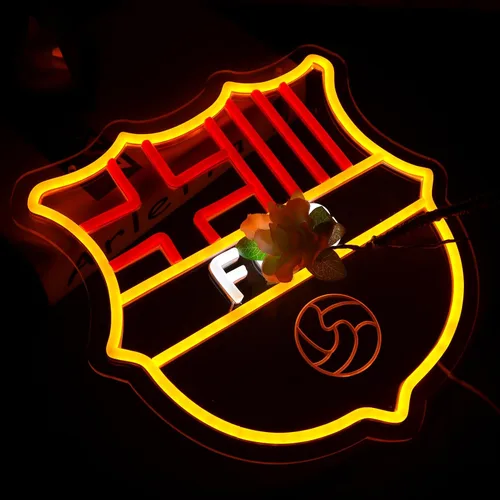 Miniatura 2 de Letreros de neón AHlove de deportes de fútbol para decoración de pared, luces LED de neón FC para dormitorio, guarida del hombre, regalos