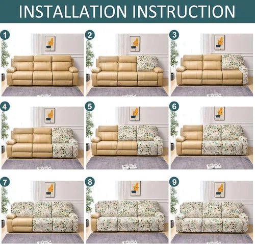 Miniatura 6 de Fundas reclinables, fundas elásticas de 3 plazas para sofá reclinable, fundas para sofá reclinable, fundas para sofá, fundas protectoras de muebles