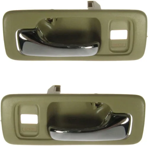 Miniatura 53 de TRQ Juego de 2 manijas de puerta interior trasera cromada y cachemira para Chevy GMC