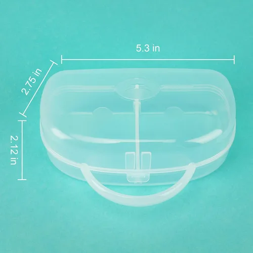 Miniatura 7 de Accmor Funda para chupete, contenedor para chupete puede almacenar 2 chupetes, funda para chupete de bebé para viajes, sin BPA, transparente