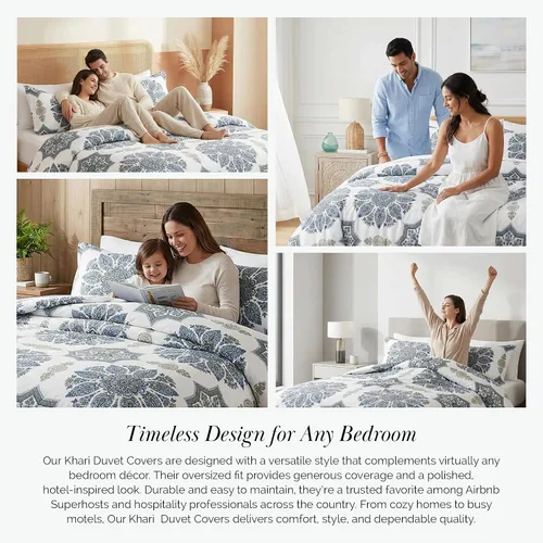 Miniatura 6 de Southshore Fine Living, Inc. Juego de funda de edredón de gran tamaño King/California King, ropa de cama suave de alta calidad con cierre de 28
