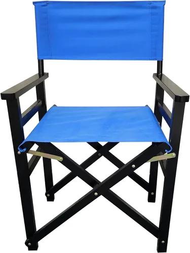 Miniatura 6 de Director Folding Chair Wooden Frame with Canvas Seat 2-Piece Set Populus Foldable Portable for Indoor Outdoor Use and Gifts
