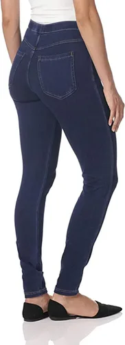 Miniatura 3 de No Nonsense - Leggings tipo jeans de mezclilla clásicos para mujer