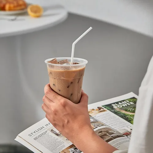 Miniatura 6 de Paquete de 100 vasos de plástico transparente de 16 onzas, vasos para bebidas frías para fiestas, vasos desechables transparentes para frutas