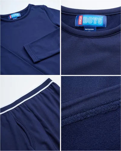 Miniatura 2 de Conjunto de ropa interior térmica 4 piezas de forro polar cepillado y pantalones largos para niños