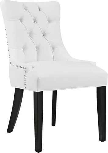 Miniatura 11 de Regent - Silla de comedor de cuero vegano copetudo en color gris