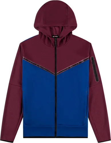 Miniatura 2 de Conjunto deportivo para hombre, sudadera con capucha y manga larga, con cremallera completa, 2 piezas