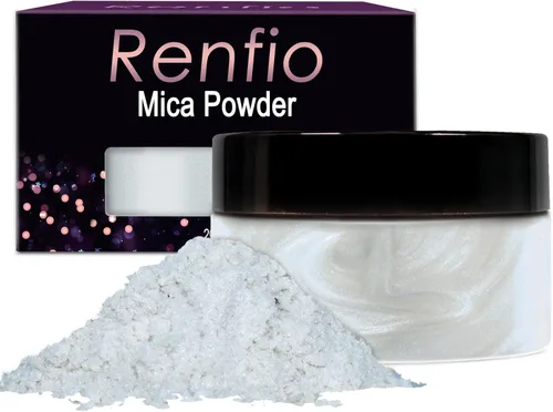 Miniatura 36 de Renfio Polvo de mica, polvo de mica de 60 colores para resina epoxi natural, pigmento de color, pigmento en polvo, botellas de 0.25 onzas, pigmentos