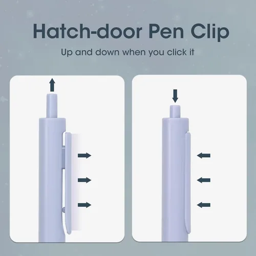 Miniatura 4 de WRITECH Bolígrafos de gel de 0.020 in, 8 unidades, bolígrafos retráctiles silenciosos para diario, dibujo y escritura, sin manchas, ni sangrado