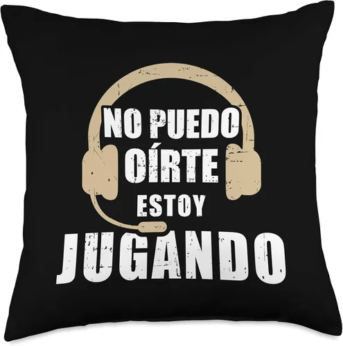 Miniatura 4 de Videojuegos gamer tienda No puedo oírte estoy jugando videojuegos para gamer Throw Pillow, 16x16, Multicolor