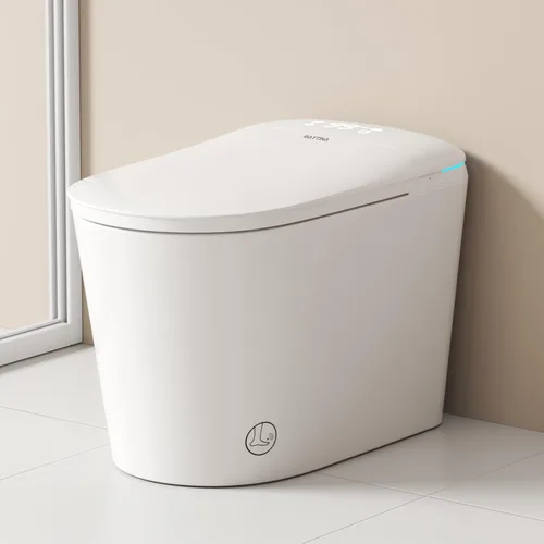 Inodoro inteligente con bidé, tapa de apertura y cierre automático, asiento con calefacción, secadora, luz nocturna, pantalla LED, doble descarga