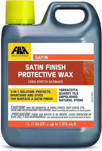 FILA Surface Care Solutions Cera de piso con acabado satinado satinado, 1 cuarto de galón
