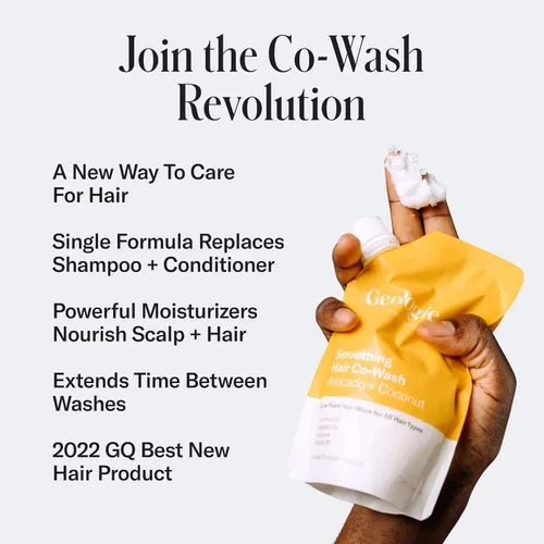 Miniatura 2 de Geologie Smoothing Hair Co-Wash Limpiador 4 en 1, acondicionador, máscara y suero Aceite de aguacate, aceite de coco, escualano y fórmula
