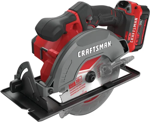 Miniatura 7 de CRAFTSMAN Kit de sierra circular inalámbrica V20, 6-1/2 pulgadas, batería y cargador incluidos (CMCS500M1)