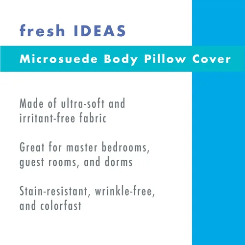 Miniatura 3 de Fresh Ideas Funda de almohada corporal de microfibra, 20 x 54 pulgadas, marfil, paquete de 2