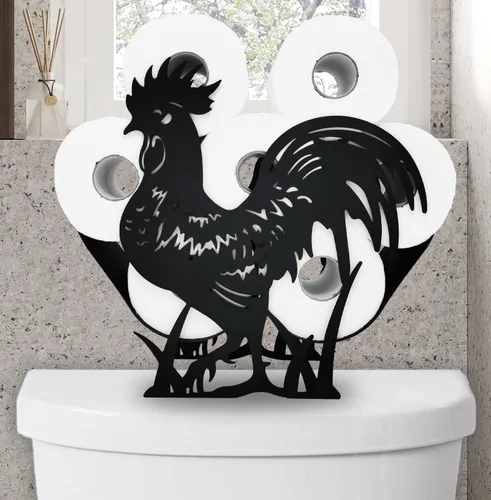 Miniatura 21 de Soportes de papel de oso de metal, divertidos soportes de almacenamiento de papel de animales negros para interiores y cocina, almacenamiento