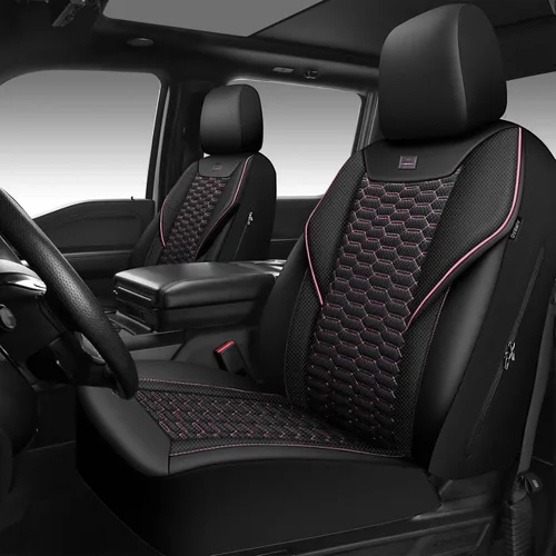 Miniatura 12 de CAR PASS Juego completo de fundas para asientos de automóvil de espuma 3D y cuero PU, lujosas fundas para asientos de cuero sintético transpirables